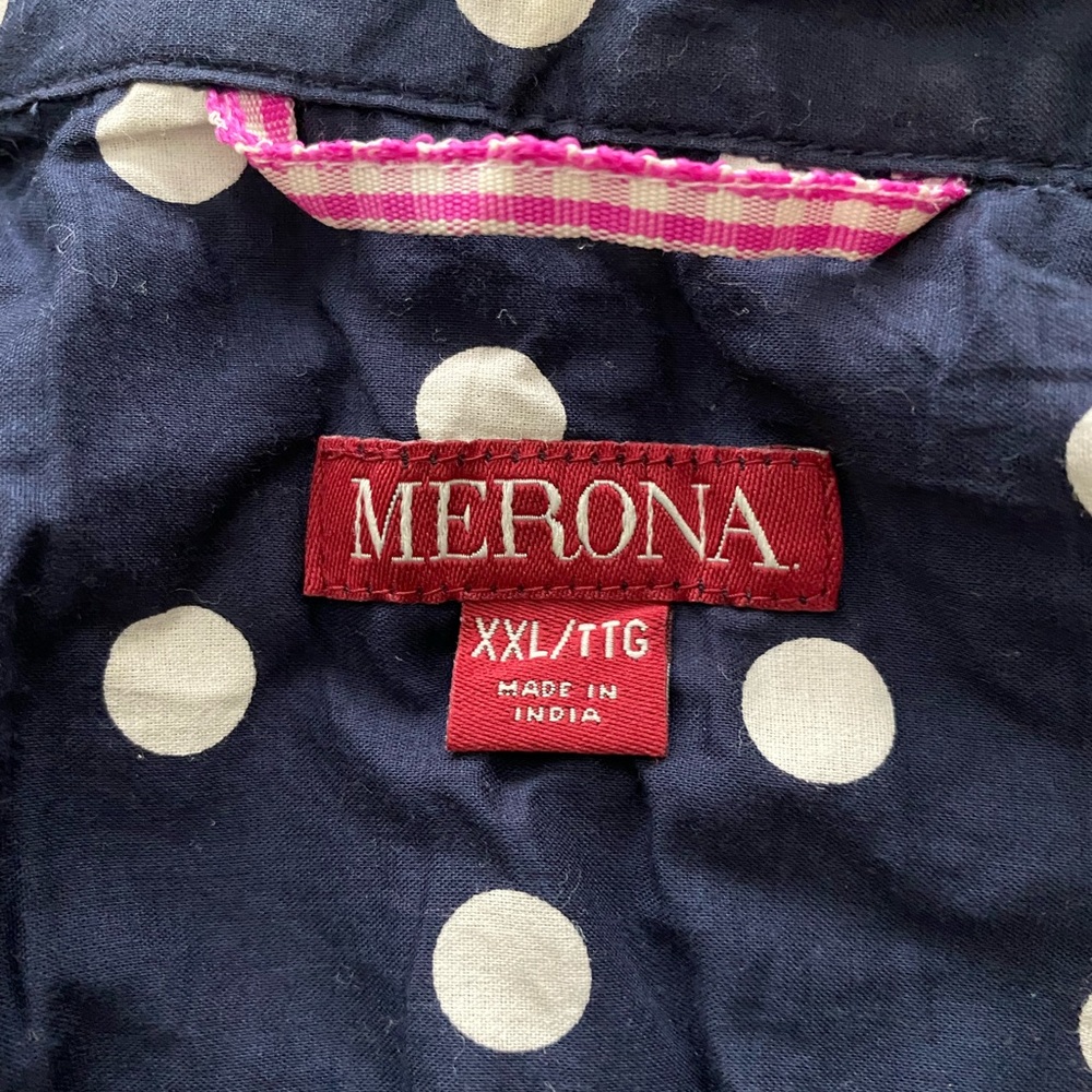 Merona Navy Polka Dot Button-Down Shirt